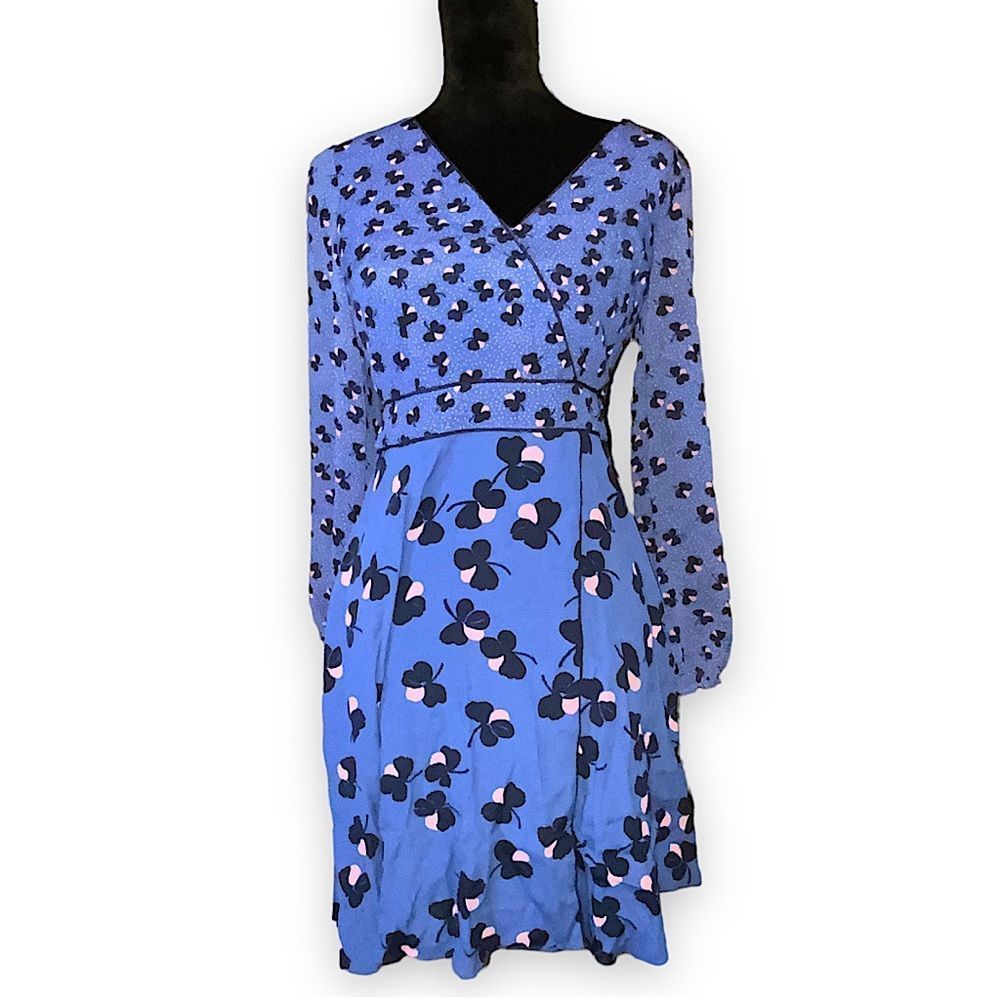 Boden Eden Floral Wrap Dress Size 4P